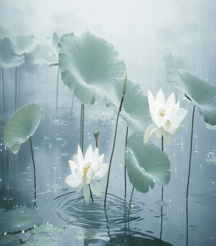 Rain-Kissed Lotus