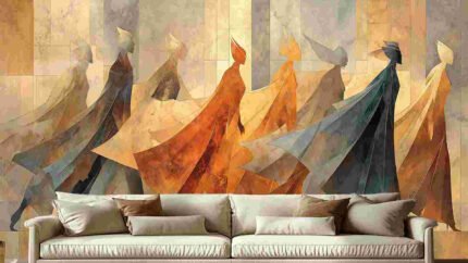 Abstract figures orange