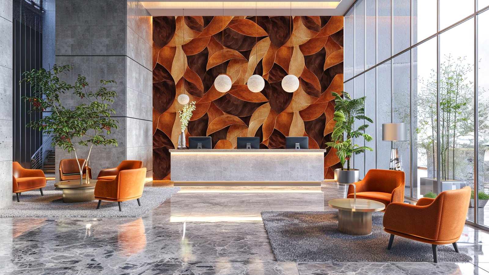 3d rendering Beautiful modern hotel and office