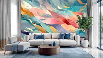 Abstract Waves Colorful