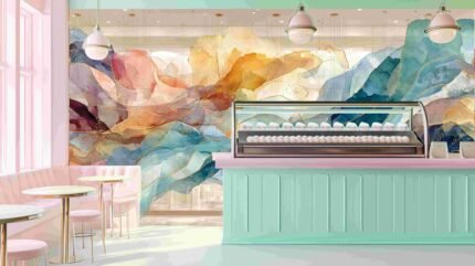 Abstract watercolor waves