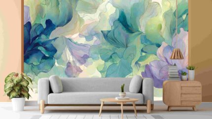 Colorful abstract flowers