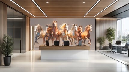 Running horses dynamic