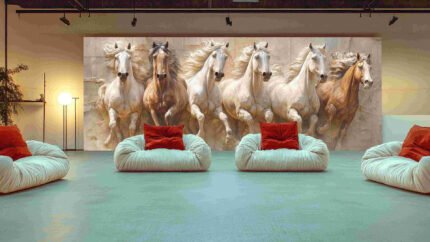 Running horses sandy