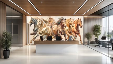 Running horses geometric