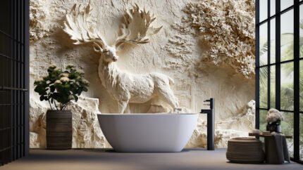 Carved Deer Scene
