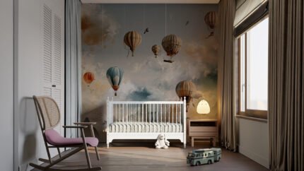 Whimsical Hot Air Balloon Sky Voyage